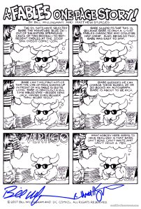 One of the one-page Fables stories handed out by Bill Willingham at SDCC.